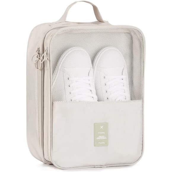 Travel Shoe Bag Holds 3 Pair of Shoes, Hezelf Shoe Storage Pouch for Travel Storage & Organization